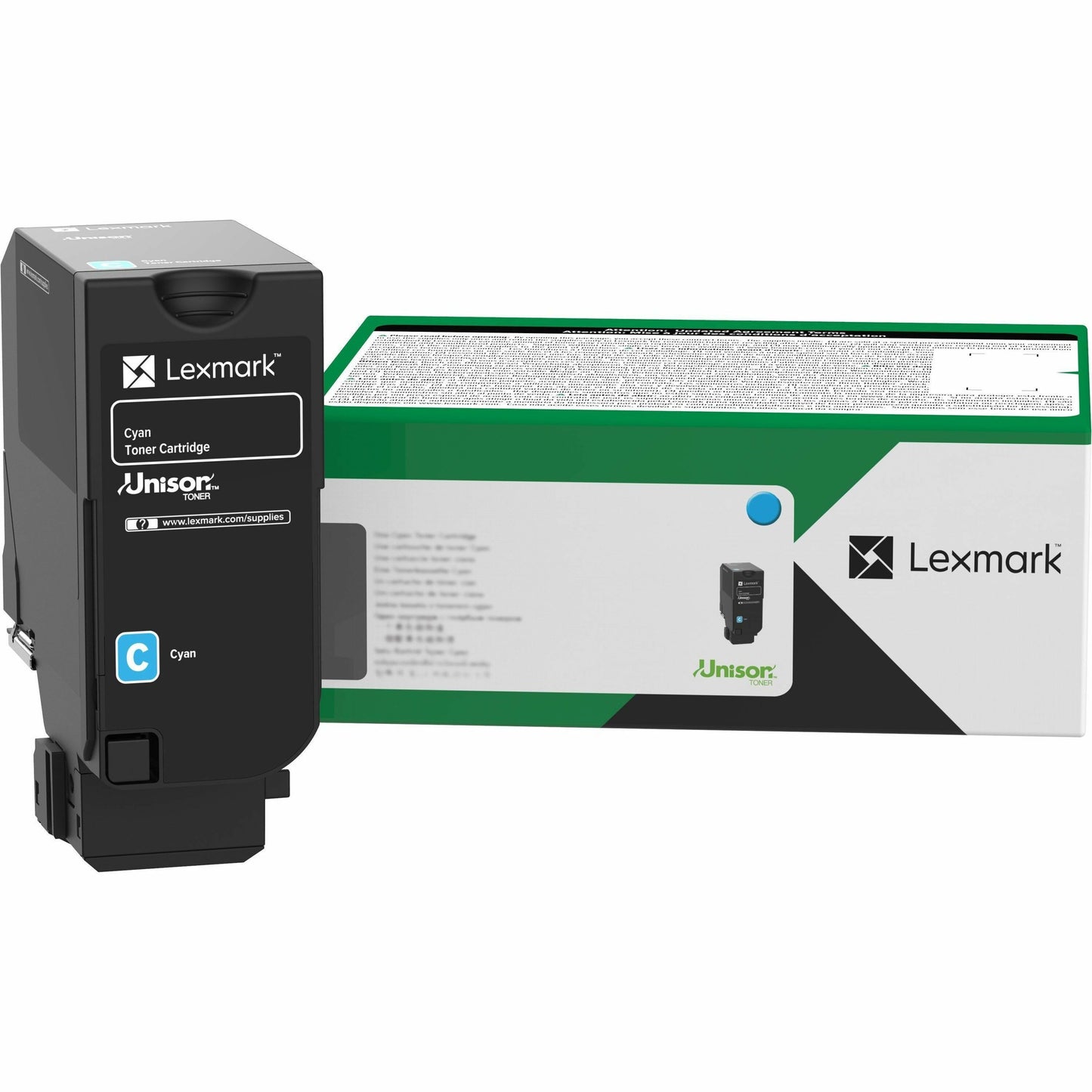 Main Image for Lexmark Unison 735 Original Laser Toner Cartridge - Cyan - 1 Each