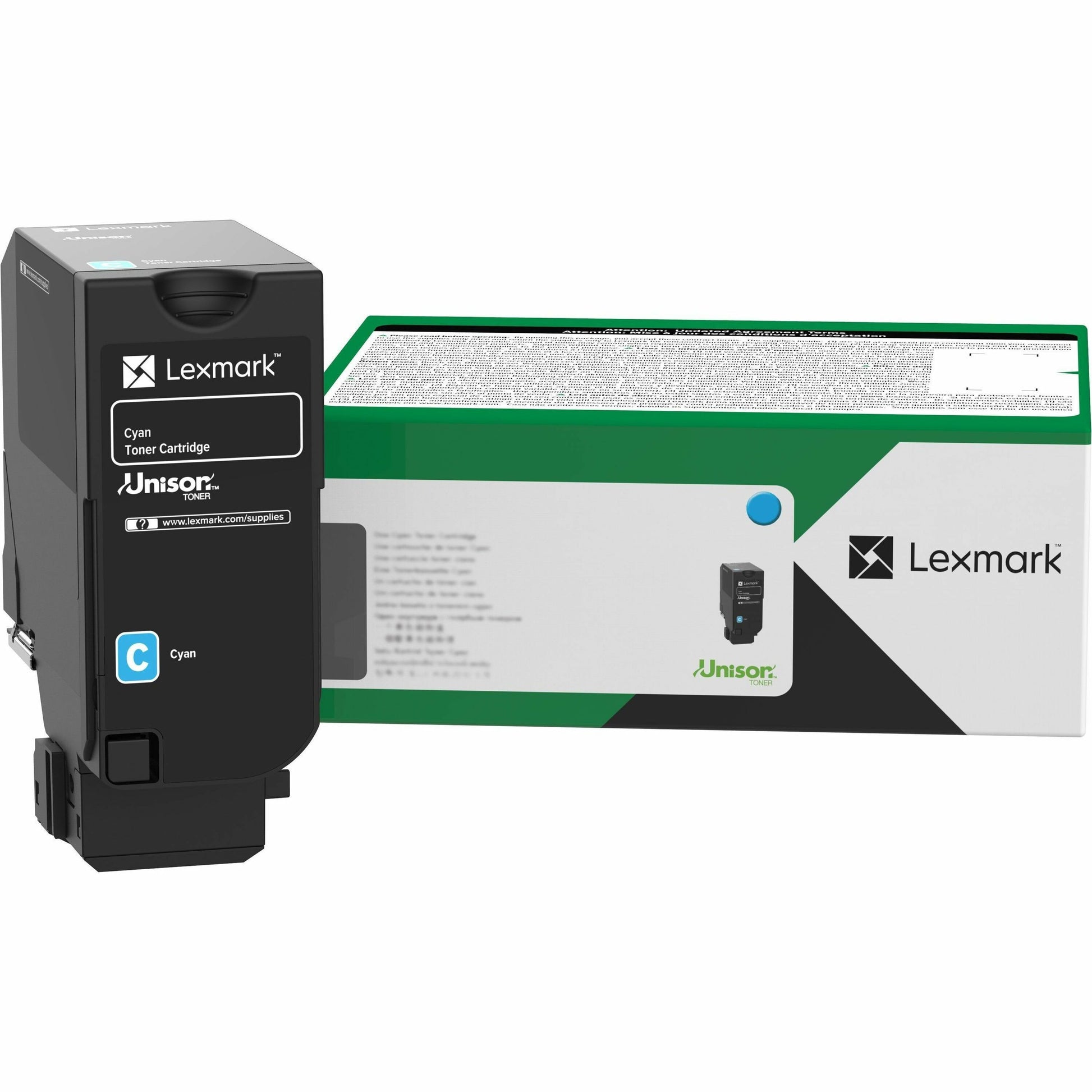 Main Image for Lexmark Unison 735 Original Laser Toner Cartridge - Cyan - 1 Each