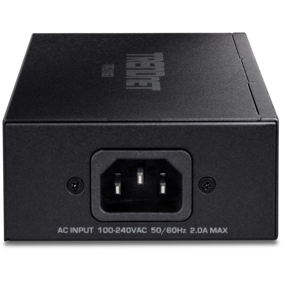 Alternate-Image2 Image for TRENDnet 10G PoE++ Injector, Supplies PoE (15.4W), PoE+ (30W), or PoE++ (90W), Converts a Non-PoE Port To A PoE ++ 10G port, Metal Housing, Black, TPE-319GI