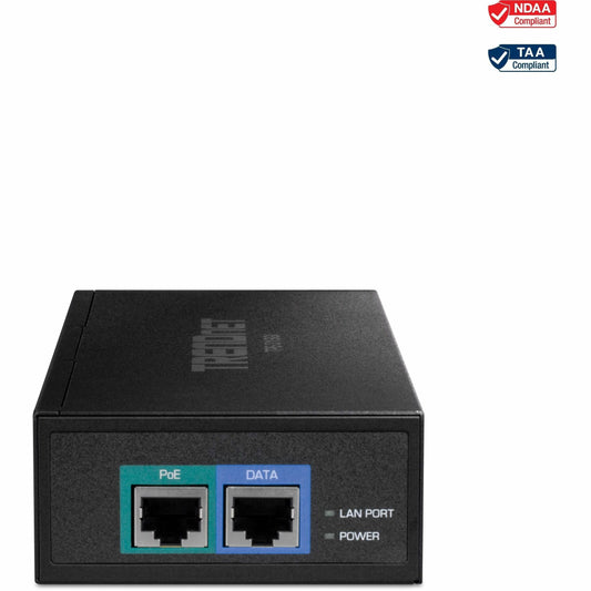 Main Image for TRENDnet 10G PoE++ Injector, Supplies PoE (15.4W), PoE+ (30W), or PoE++ (90W), Converts a Non-PoE Port To A PoE ++ 10G port, Metal Housing, Black, TPE-319GI