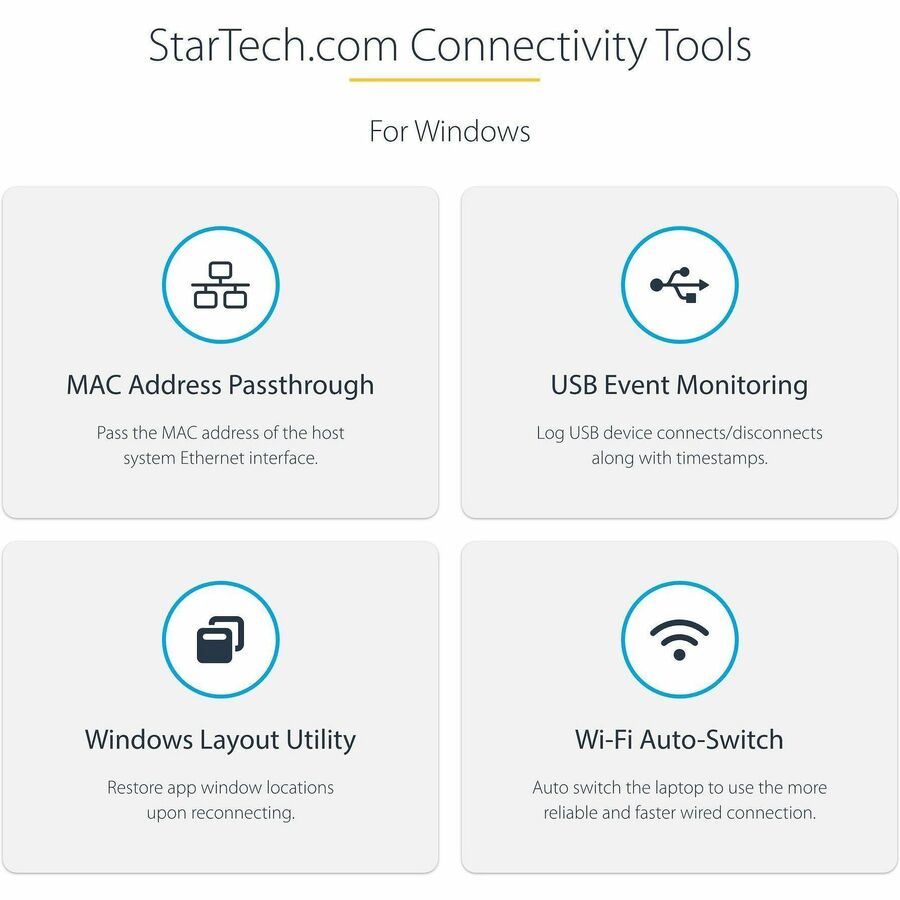 Alternate-Image6 Image for StarTech.com USB C Multiport Adapter, 4K 60Hz HDMI HDR10 Video, 3 Port 5Gbps USB 3.2 Hub, 100W PD PassThrough, GbE, Mini Travel Dock