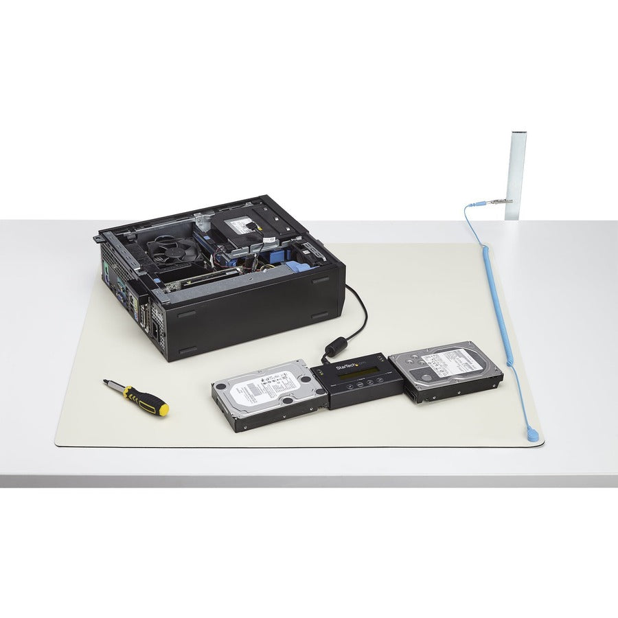 Alternate-Image7 Image for StarTech 11x18in Anti Static Mat, ESD Mat for Electronics Repair on Tables or Desks, Flexible Work Pad, Detachable Grounding Wire, TAA