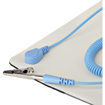Alternate-Image4 Image for StarTech 11x18in Anti Static Mat, ESD Mat for Electronics Repair on Tables or Desks, Flexible Work Pad, Detachable Grounding Wire, TAA