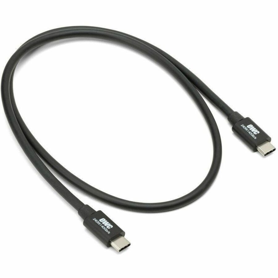 Alternate-Image1 Image for OWC 0.7M (28") Thunderbolt 4 (USB-C) Cable for Thunderbolt And USB-C Devices - Black