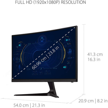 Alternate-Image6 Image for ViewSonic OMNI VX2418C 24 Inch 1080p 1ms 165Hz Curved Gaming Monitor with AMD FreeSync Premium, Eye Care, HDMI and DisplayPort