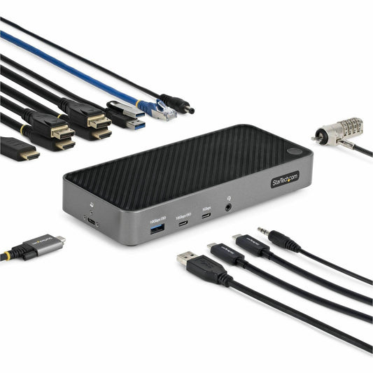 Main Image for StarTech.com USB-C Triple Monitor Docking Station - Triple 4K HDMI/DP USB-C Dock - 5x USB Hub - GbE - 100W PD - Universal / Multi Monitor