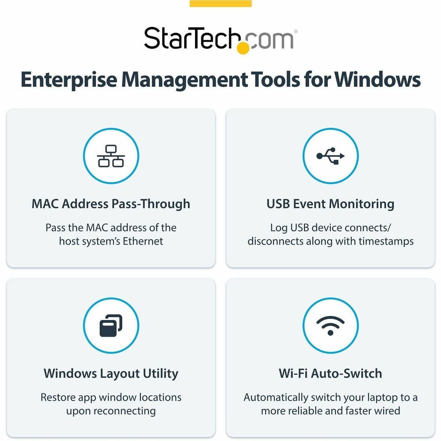 Alternate-Image5 Image for StarTech.com USB-C Triple Monitor Docking Station - Triple 4K HDMI/DP USB-C Dock - 5x USB Hub - GbE - 100W PD - Universal / Multi Monitor