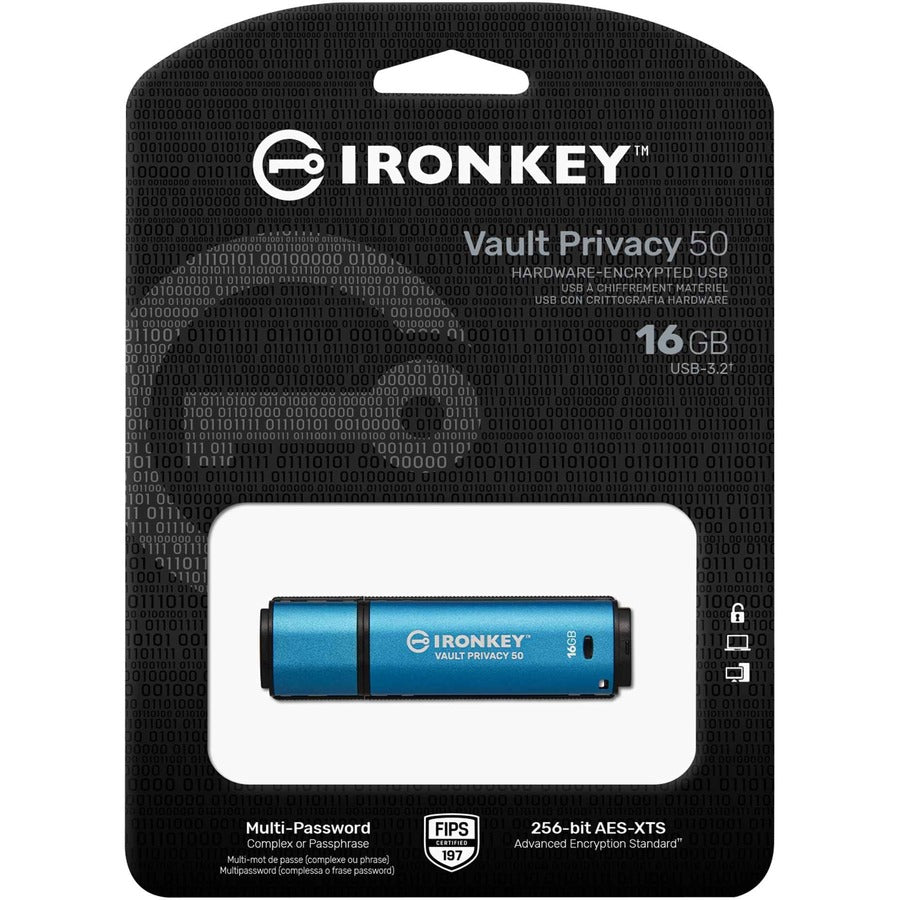 Alternate-Image1 Image for IronKey Vault Privacy 50 Series 16GB USB 3.2 (Gen 1) Type A Flash Drive