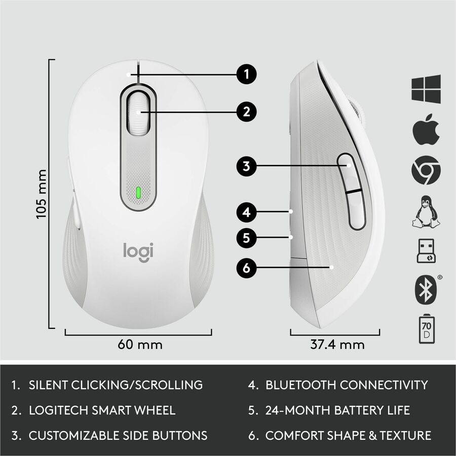 Alternate-Image6 Image for Logitech Signature MK650 Combo for Business Wireless Mouse and Keyboard Combo