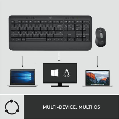 Alternate-Image3 Image for Logitech Signature MK650 Combo for Business, Wireless Mouse and Keyboard, Logi Bolt, Bluetooth, SmartWheel, Globally Certified, Graphite