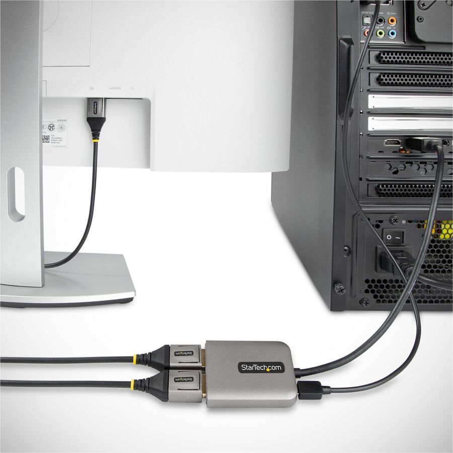 Alternate-Image7 Image for StarTech.com Dual-Monitor DisplayPort 1.4 Splitter, DisplayPort to 2x DP Multi-Monitor Adapter, Dual 5K 60Hz Computer MST Hub, Windows