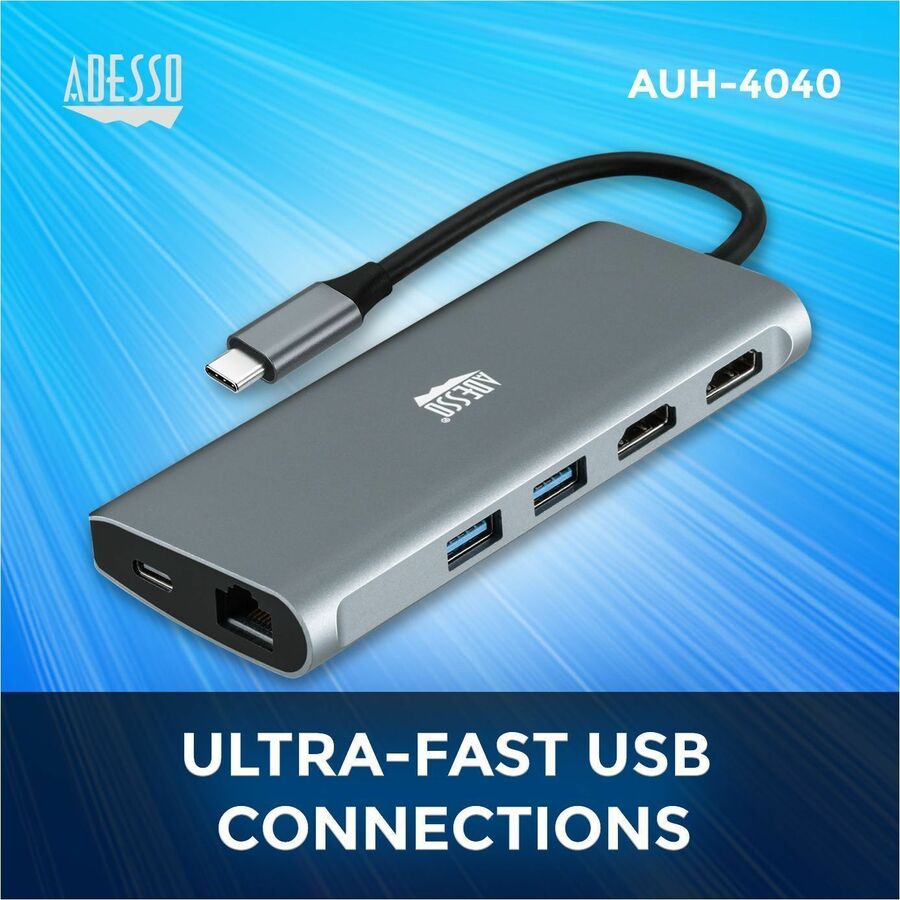 Alternate-Image3 Image for Adesso 9-in-1 USB-C Multi-Port Docking Station (TAA Compliant)