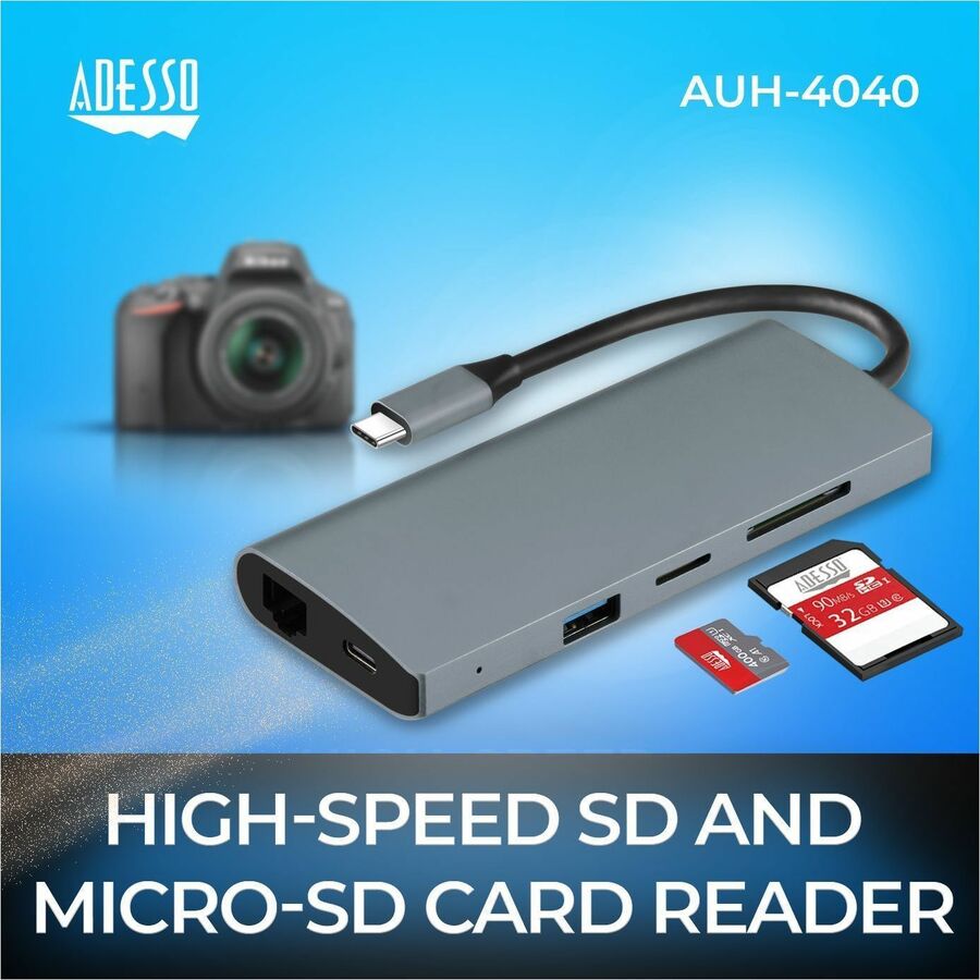 Alternate-Image1 Image for Adesso 9-in-1 USB-C Multi-Port Docking Station (TAA Compliant)