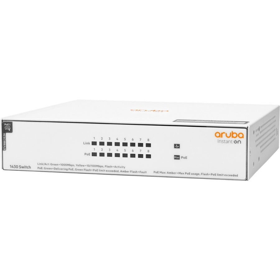 Alternate-Image1 Image for HPE Instant On 1430 8G Class4 PoE 64W Switch