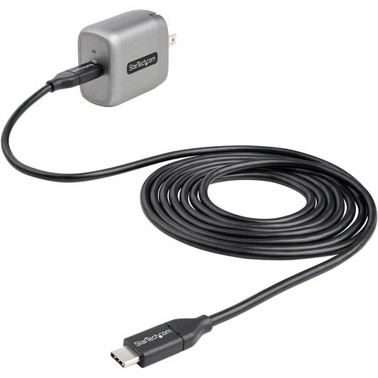 Main Image for StarTech.com 30W USB-C Wall Charger, Portable GaN Charger w/ USB Power Delivery Fast Charging, USB-IF Certified, 6ft Cable, USB-C Charger