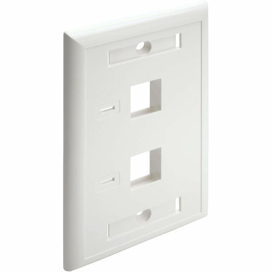 Main Image for Eaton Tripp Lite Series 2-Port Keystone Faceplate, Single Gang, ID Labels, White, TAA