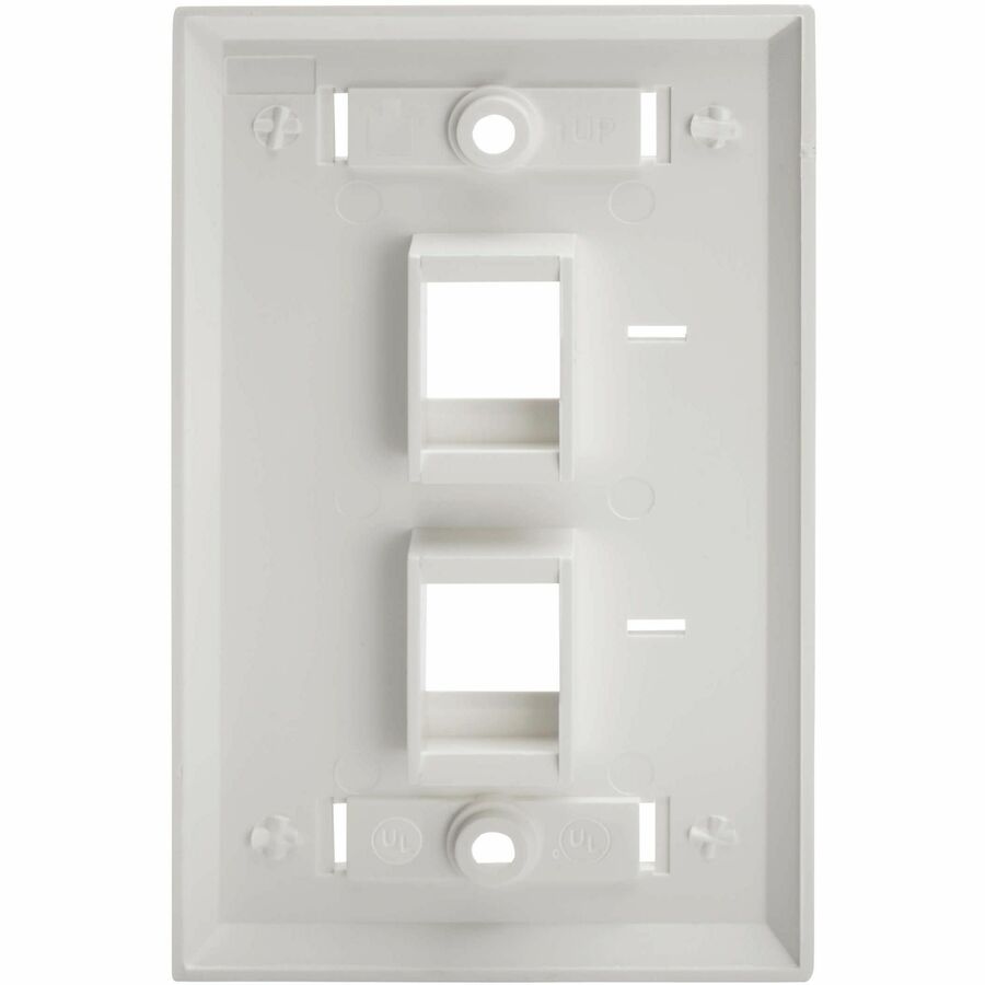 Alternate-Image2 Image for Eaton Tripp Lite Series 2-Port Keystone Faceplate, Single Gang, ID Labels, White, TAA