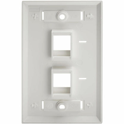Alternate-Image2 Image for Eaton Tripp Lite Series 2-Port Keystone Faceplate, Single Gang, ID Labels, White, TAA
