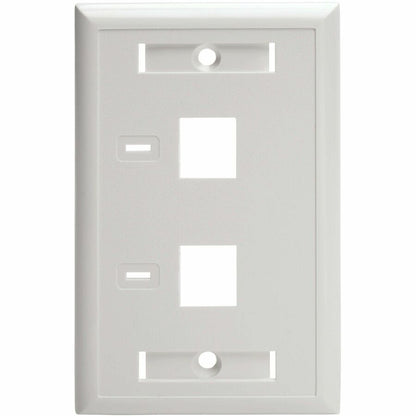 Alternate-Image1 Image for Eaton Tripp Lite Series 2-Port Keystone Faceplate, Single Gang, ID Labels, White, TAA