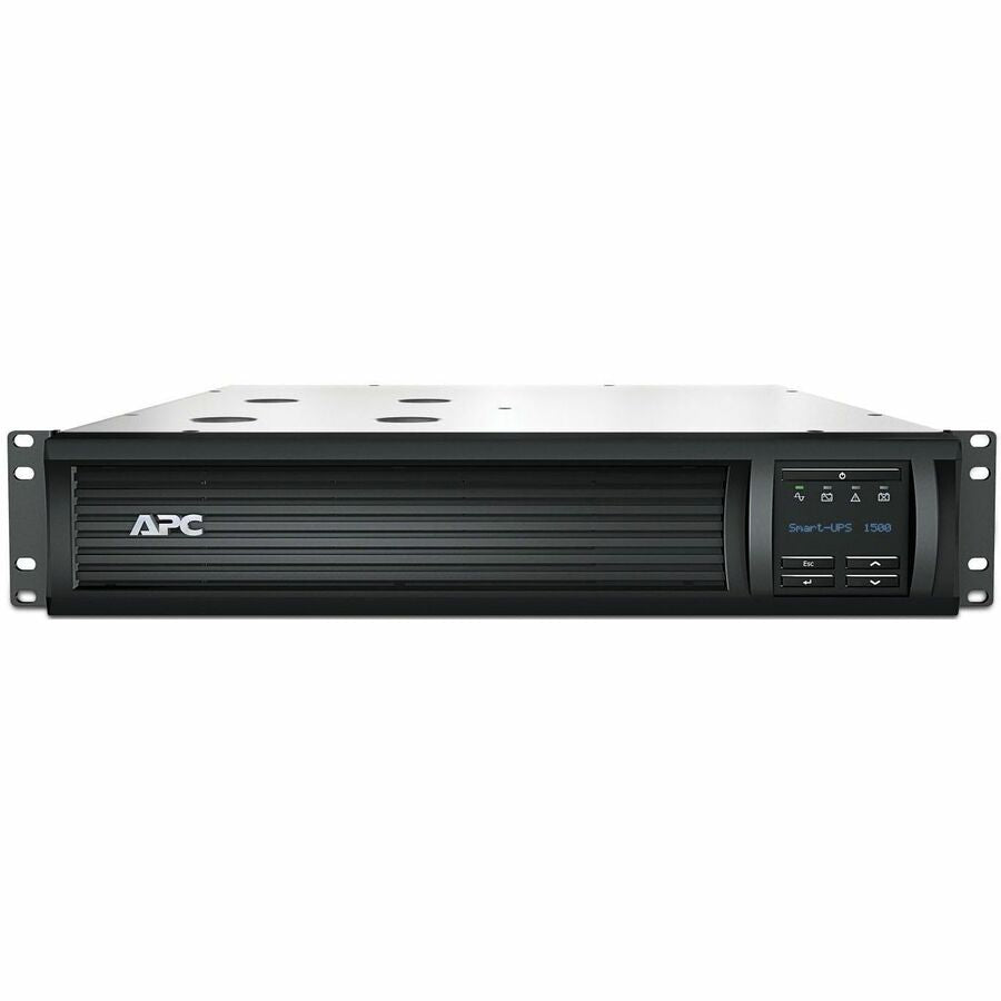 Front Image for APC Smart-UPS, Line Interactive, 1500VA, Rackmount 2U, 120V, 6x NEMA 5-15R outlets, SmartConnect Port+Network Card, AVR, LCD