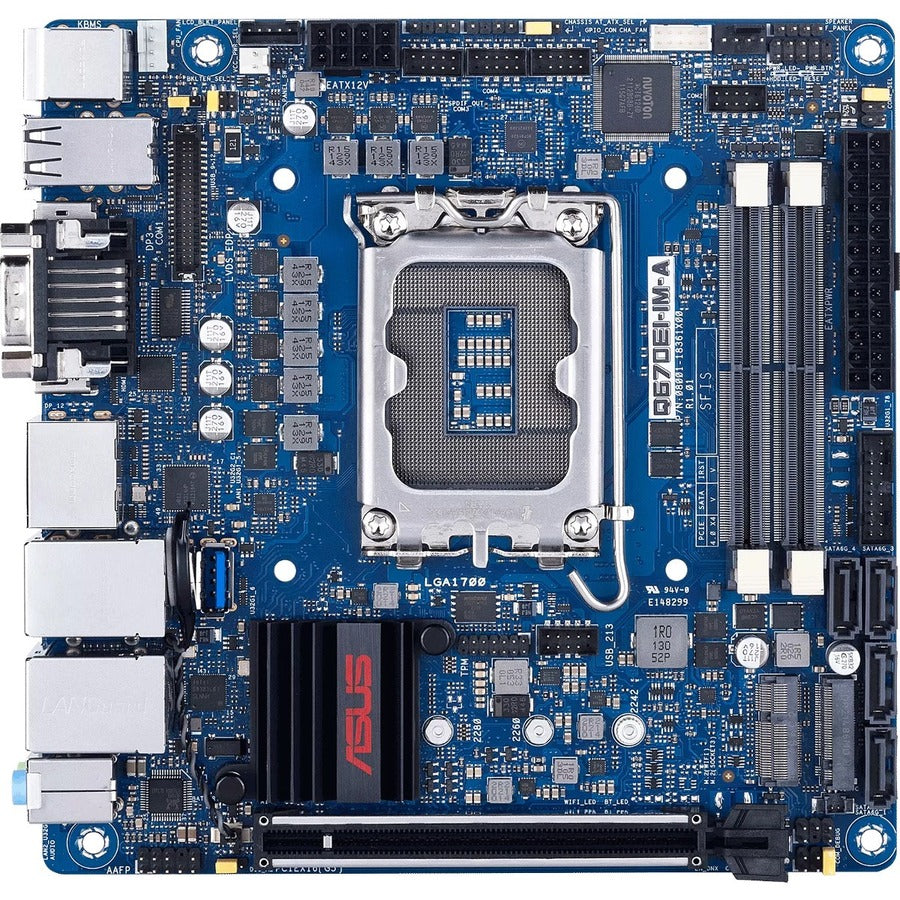 Alternate-Image2 Image for Asus Q670EI-IM-A Industrial Motherboard - Intel Q670 Chipset - Socket LGA-1700 - Mini ITX