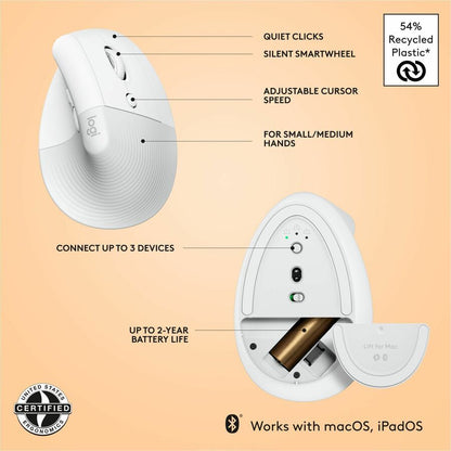 Alternate-Image5 Image for Logitech Lift for Mac (Off-white)