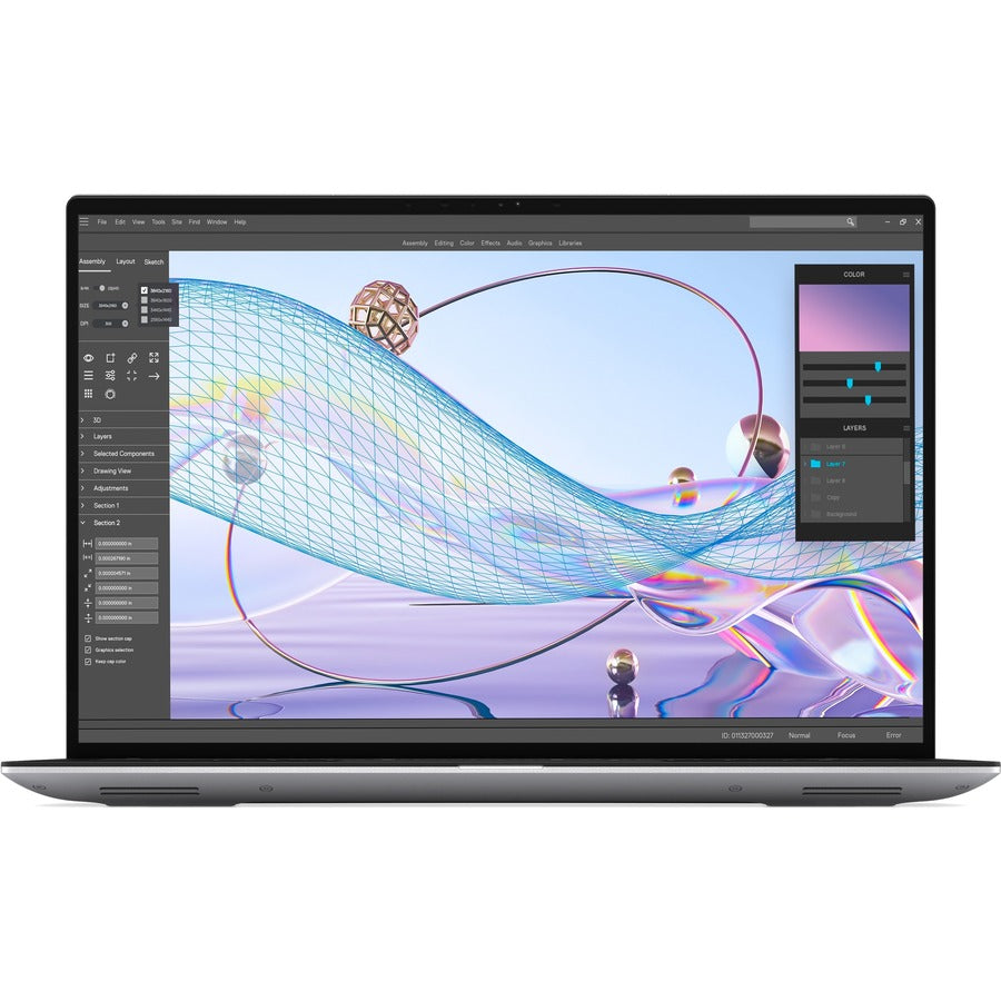 Front Image for Dell Precision 5000 5470 14" Mobile Workstation - Full HD Plus - 60 Hz - Intel Core i5 12th Gen i5-12500H - vPro Technology - 8 GB - 256 GB SSD - English (US) Keyboard - Aluminum Titan Gray