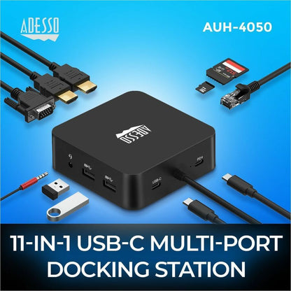 Alternate-Image5 Image for Adesso 11 in 1 USB-C Multiport Docking Station(TAA Compliant)