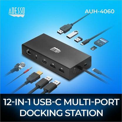 Alternate-Image5 Image for Adesso 12-in-1 USB-C Multi-Port Docking Station (TAA Compliant)