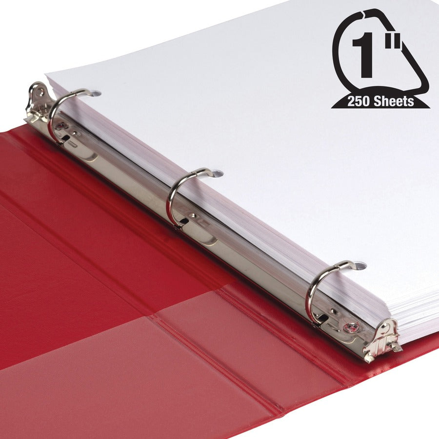 Right Image for Samsill Durable 1 Inch Binder, Made in The USA, D Ring Binder, Customizable Clear View Cover, Basic Assortment, 4 Pack, Each Holds 225 Pages (MP46409)