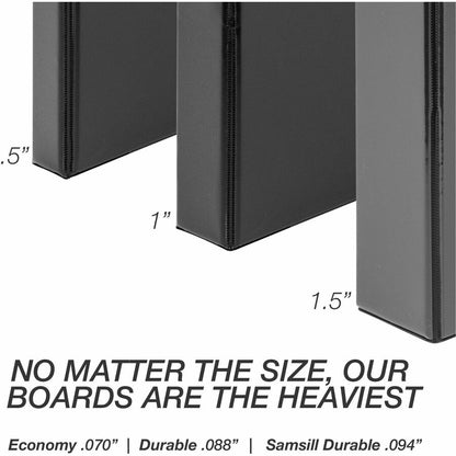 Alternate-Image2 Image for Samsill Durable 1 Inch Binder, Made in The USA, D Ring Binder, Customizable Clear View Cover, Basic Assortment, 4 Pack, Each Holds 225 Pages (MP46409)