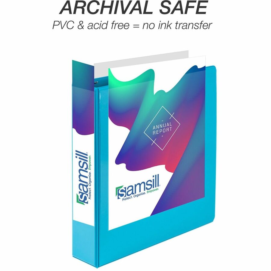 Left Image for Samsill Durable 2 Inch Binder, Made in the USA, D Ring Customizable Clear View Binder, Fashion Assortment, 4 Pack, Each Holds 475Page (MP46469)