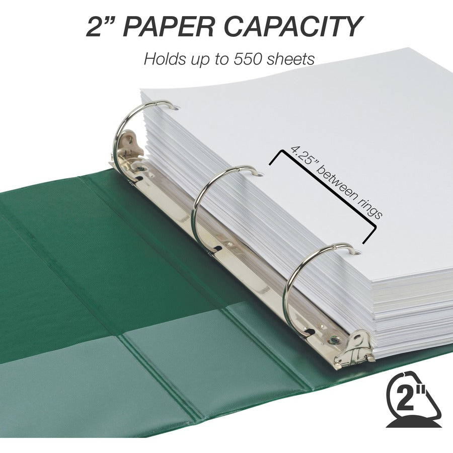 Alternate-Image2 Image for Samsill Durable 2 Inch Binder, Made in the USA, D Ring Customizable Clear View Binder, Basic Assortment, 4 Pack, Each Holds 475 Pages (MP46468)