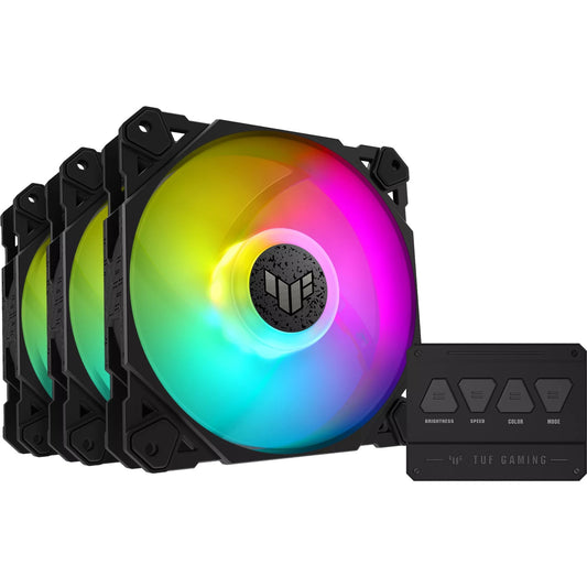 Main Image for TUF Gaming TF120 ARGB Fan - Triple Fan Kit with ARGB Controller - 3 Pack