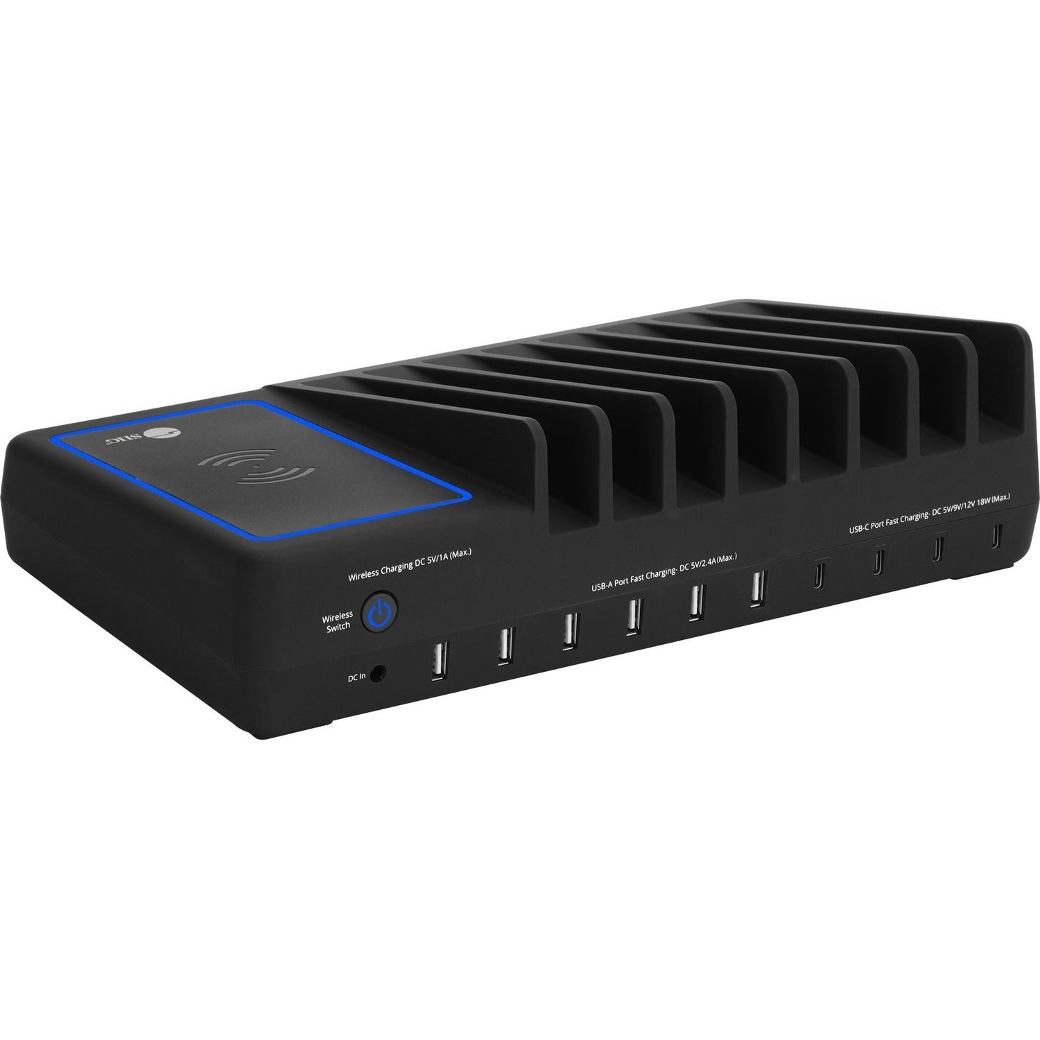 Main Image for SIIG 10-Port USB-A/C & Wireless Charging Station - 150W