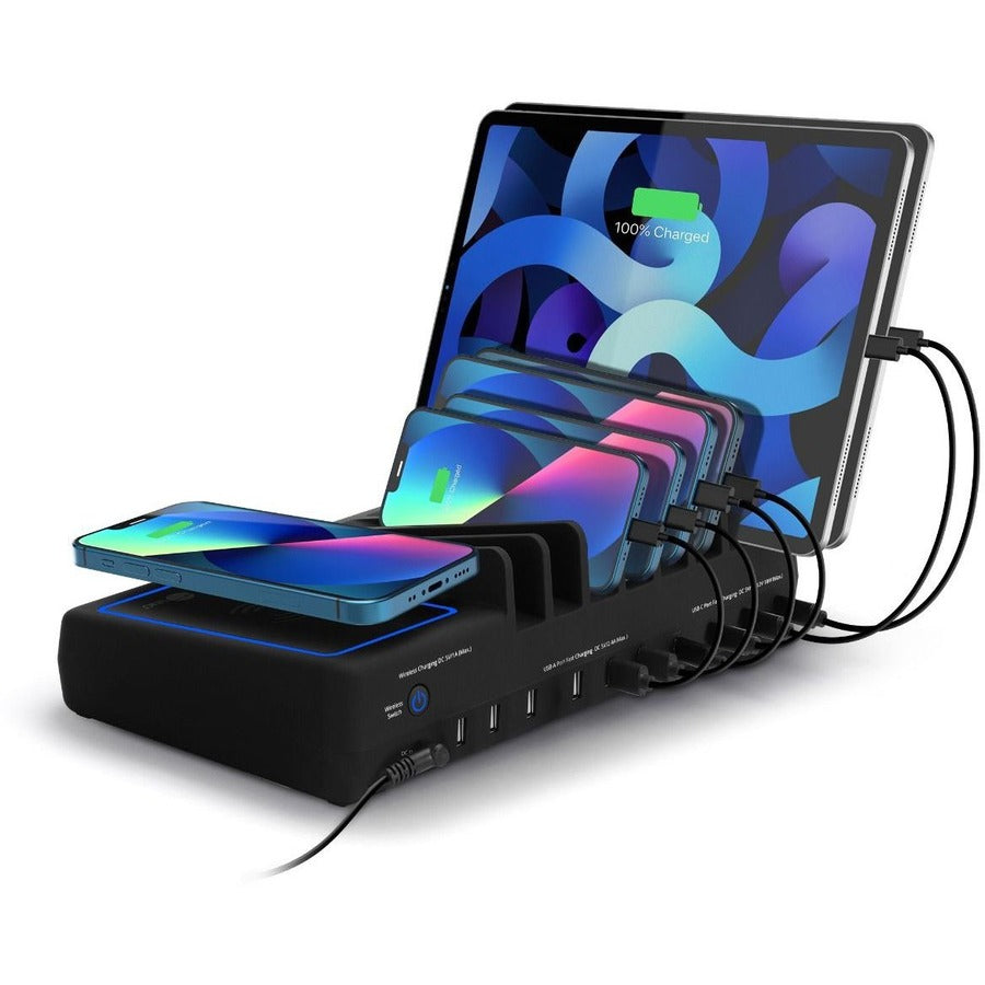 Alternate-Image1 Image for SIIG 10-Port USB-A/C & Wireless Charging Station - 150W