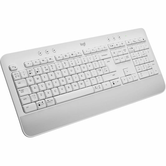 Main Image for Logitech Signature K650 Comfort Full-Size Wireless Keyboard with Wrist Rest, BLE Bluetooth or Logi Bolt, Off-white