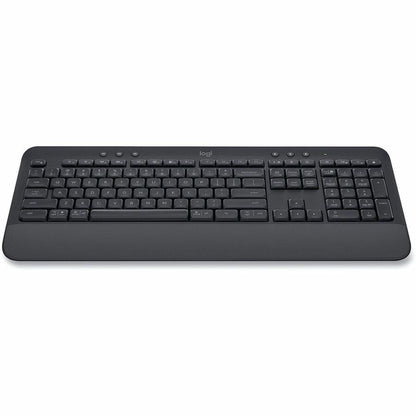 Front Image for Logitech Signature K650 Comfort Full-Size Wireless Keyboard with Wrist Rest, BLE Bluetooth or Logi Bolt, Graphite
