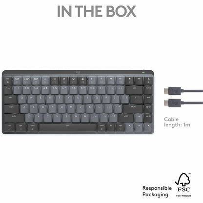 Alternate-Image10 Image for Logitech MX Mechanical Mini for Mac Wireless Illuminated Keyboard, Low-Profile Switches, Tactile Quiet Keys, Space Gray