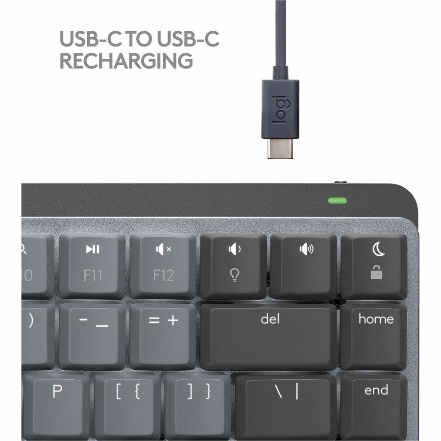 Alternate-Image8 Image for Logitech MX Mechanical Mini for Mac Wireless Illuminated Keyboard, Low-Profile Switches, Tactile Quiet Keys, Space Gray