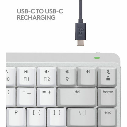Alternate-Image8 Image for Logitech MX Mechanical Mini for Mac Wireless Illuminated Keyboard, Low-Profile Switches, Tactile Quiet Keys, Pale Gray