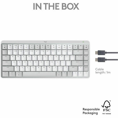 Alternate-Image2 Image for Logitech MX Mechanical Mini for Mac Wireless Illuminated Keyboard, Low-Profile Switches, Tactile Quiet Keys, Pale Gray