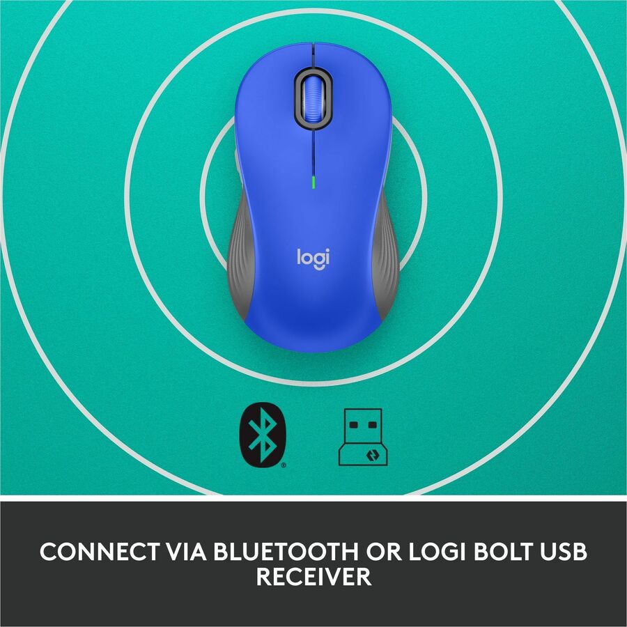 Alternate-Image6 Image for Logitech Signature M550 L Full Size Wireless Mouse - For Large Sized Hands, 2-Year Battery, Silent Clicks, Bluetooth, Blue