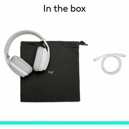 Alternate-Image5 Image for Logitech Zone Vibe 100 Wireless Over Ear Headphones, Noise Canceling Microphone, Advanced Multipoint Bluetooth Headset, Off-white