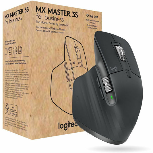 Main Image for Logitech MX Master 3S for Business, Wireless Mouse with Quiet Clicks, 8K DPI, Logi Bolt USB Receiver, Graphite