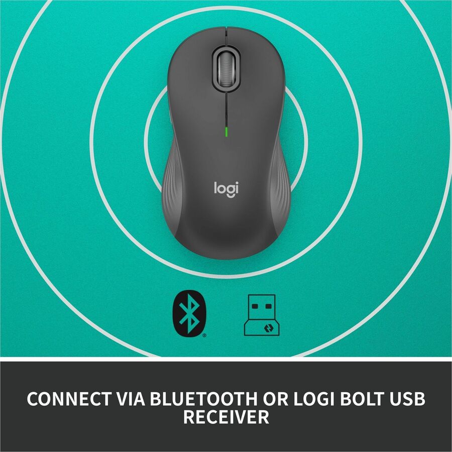 Alternate-Image6 Image for Logitech Signature M550 Wireless Mouse - For Small to Medium Sized Hands, 2-Year Battery, Silent Clicks, Graphite