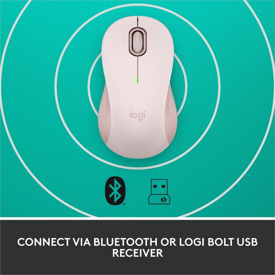 Alternate-Image6 Image for Logitech Signature M550 Wireless Mouse - For Small to Medium Sized Hands, 2-Year Battery, Silent Clicks, Rose