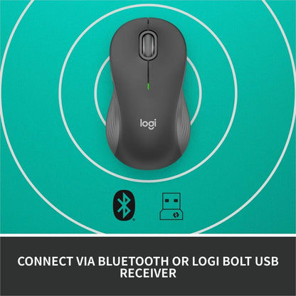 Alternate-Image5 Image for Logitech Signature M550 L Full Size Wireless Mouse - For Large Sized Hands, 2-Year Battery, Silent Clicks, Bluetooth, Graphite
