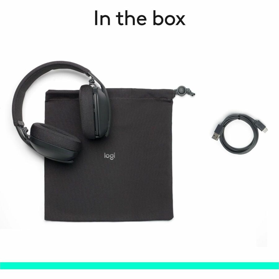 Alternate-Image5 Image for Logitech Zone Vibe 100 Wireless Over Ear Headphones, Noise Canceling Microphone, Advanced Multipoint Bluetooth Headset, Graphite