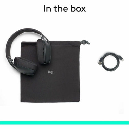 Alternate-Image5 Image for Logitech Zone Vibe 100 Wireless Over Ear Headphones, Noise Canceling Microphone, Advanced Multipoint Bluetooth Headset, Graphite